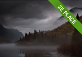 Misty lake