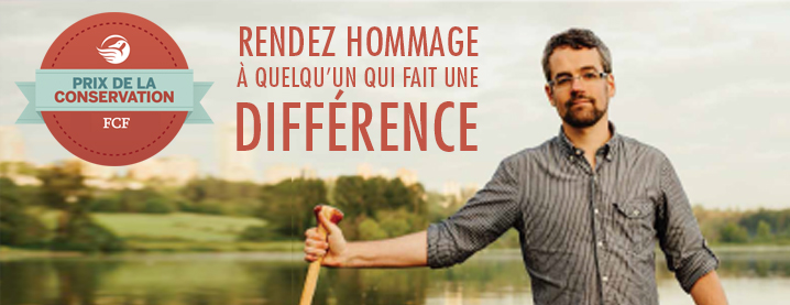 Conservation Awards banner in french