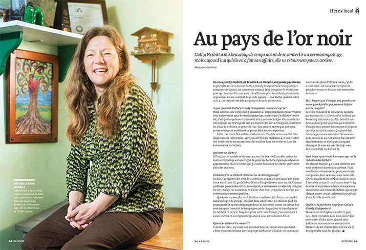 Biosphere Magazine Article Local Hero Worm Composting