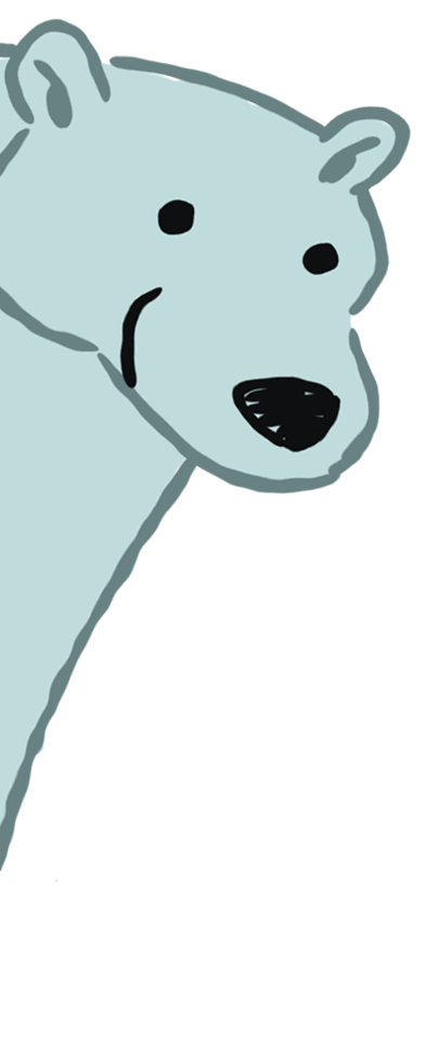 Polar Bear on side of page