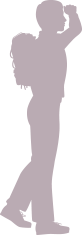 Person hiking icon