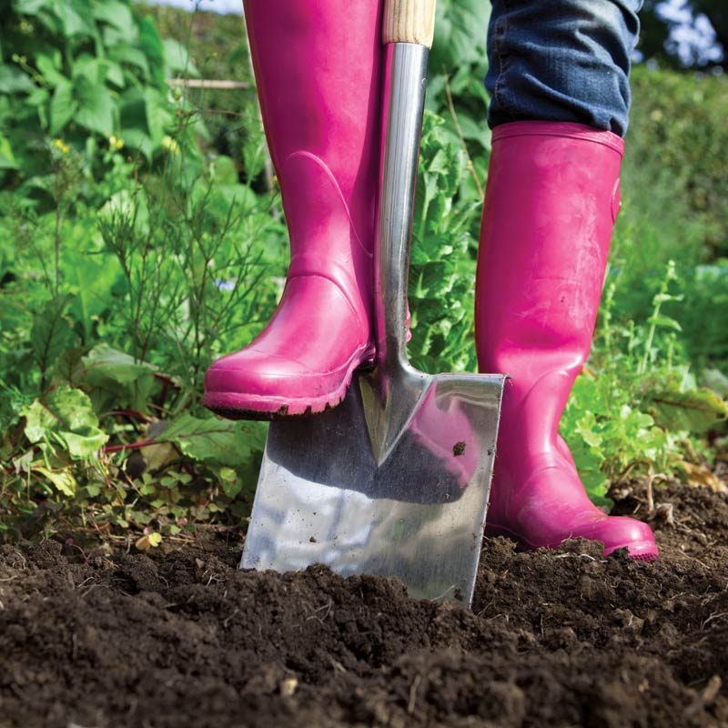 gardening pink boots