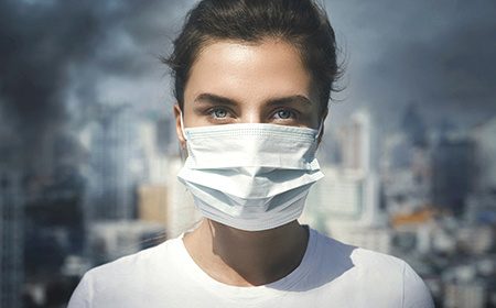 women wearing medical face mask