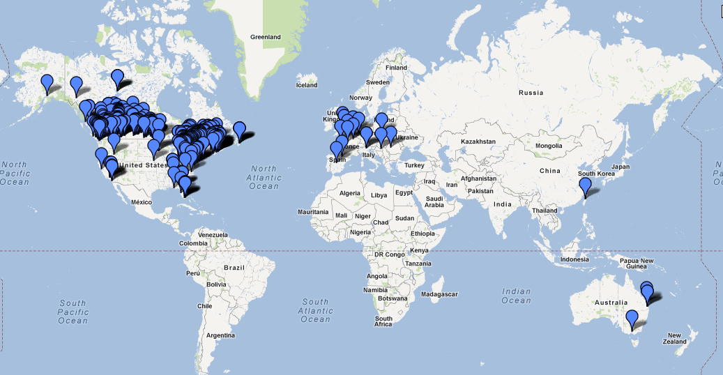 Map of caribou petition respondents
