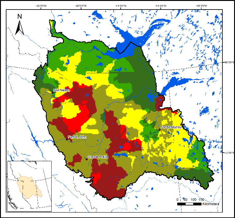 Boreal caribou population in 2010