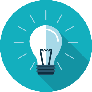 in advance lightbulb icon