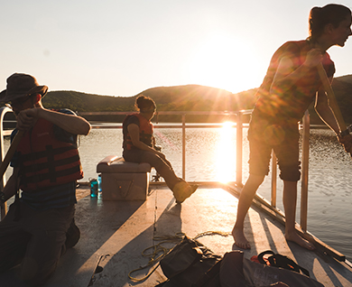 ccc participants on boat