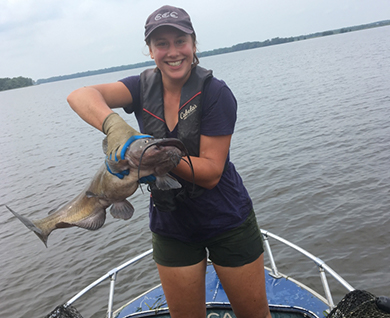 ccc participant Cassy with fish 
