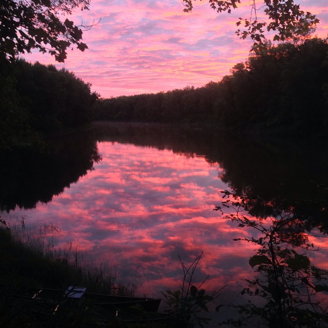 morning sunrise over water