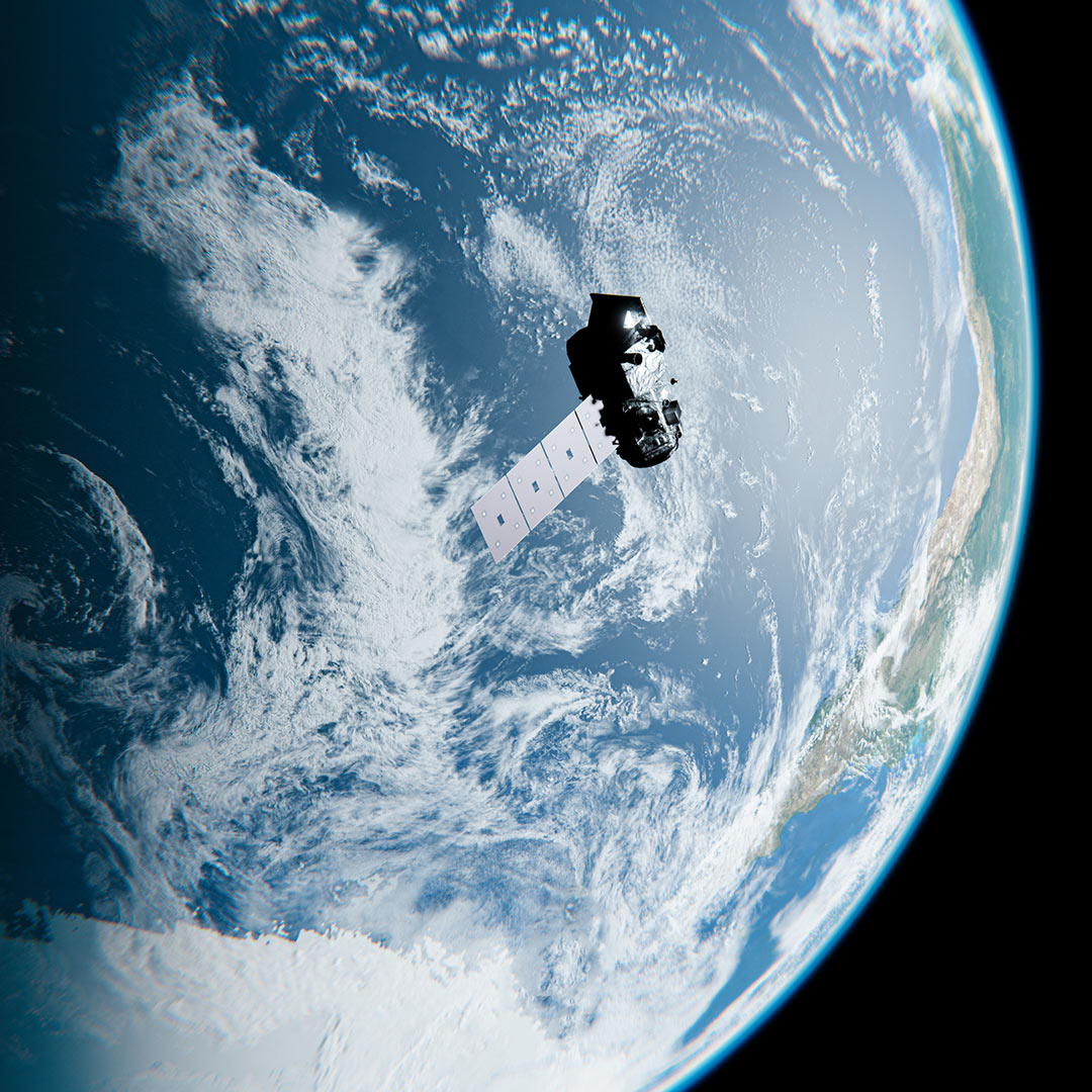 satellite over earth