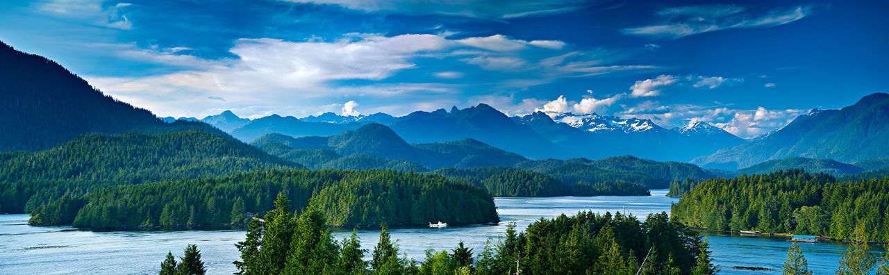 bc coast water mountains