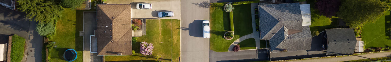 aerial city view suburbs